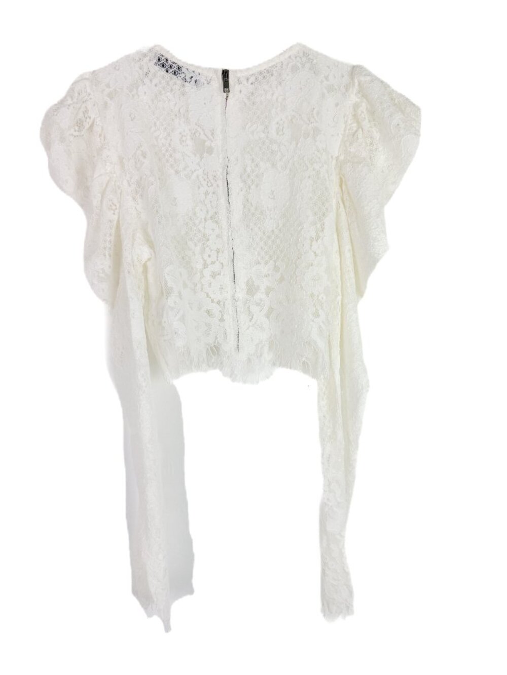 NWOT Naked Wardrobe The Statement Puff Sleeve Lace Crop Top Size Small S NEW - Picture 9 of 10